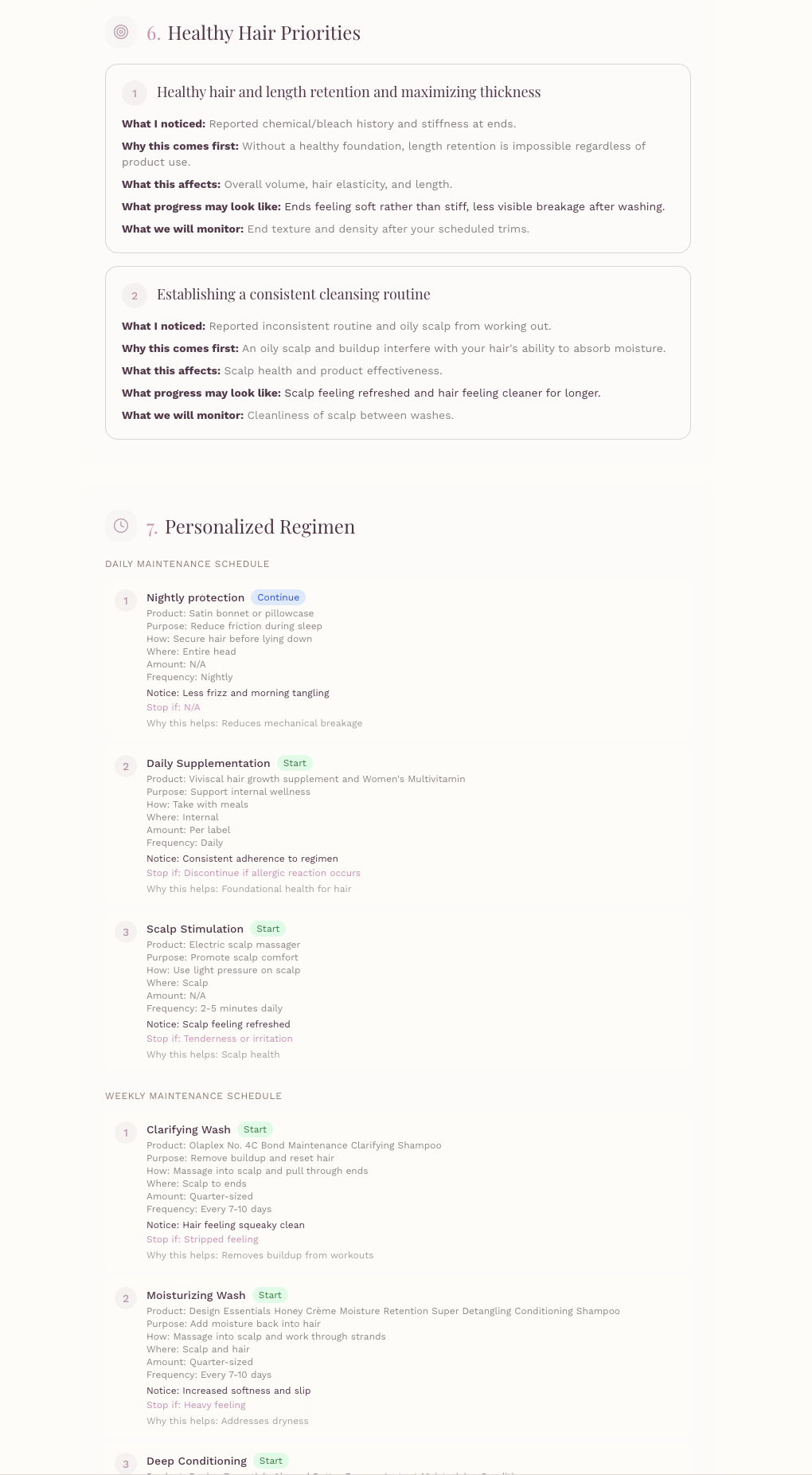 Healthy Hair Protocol — Primary Healthy Hair Priorities
